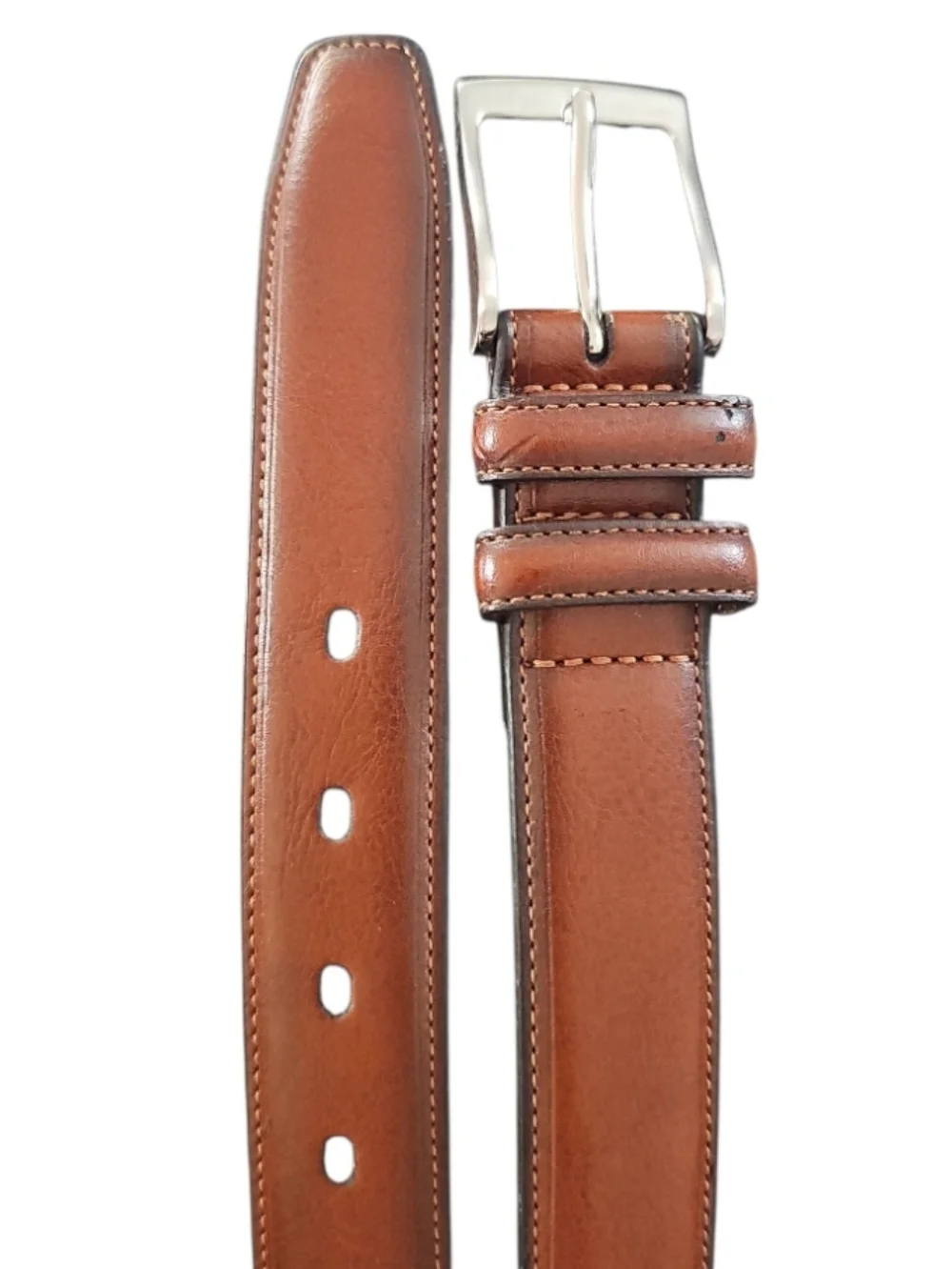 CGE Brown Coated Leather Belt Men’s Size 38 Classic Dress Casual Belt Classic